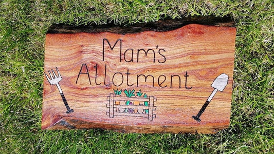 Hand crafted garden sign "Mam's Allotment"